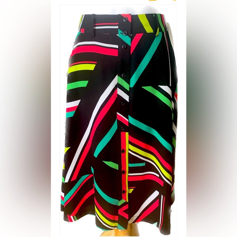 Swingy A line rayon skirt- Vibrant